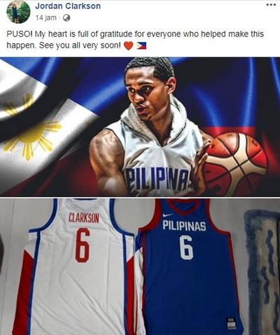 Postingan Jordan Clarkson. [Facebook@OfficialJordanClarkson]