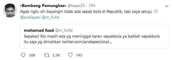 Screenshot akun Twitter @bepe20