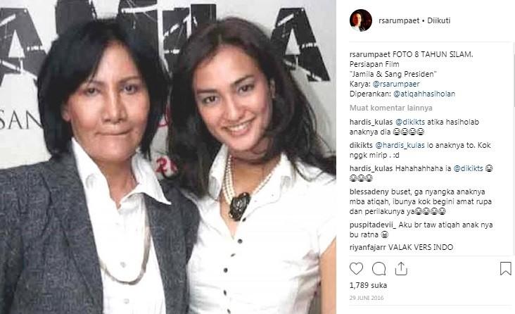 Ratna Sarumapet saat muda. [Instagram @rsarumpaet]