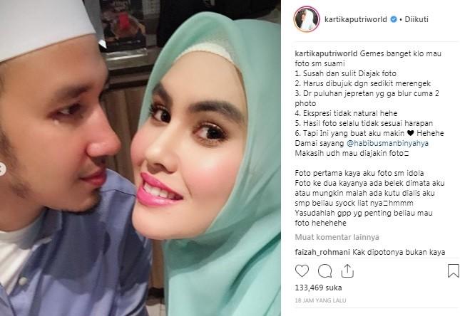 Kartika Putri dan Habib Usman bin Yahya. [Instagram]