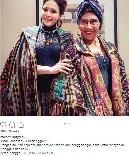 Maia Estianty bersama Menteri Susi Pudjiastuti. [Instagram @maiaestiantyreal]