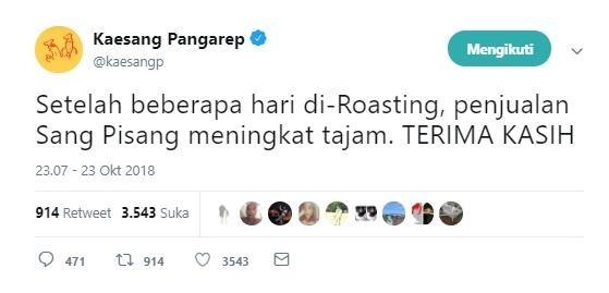 Dibully Netizen, Dagangan Pisang Kaesang Malah Meroket [Twitter @kaesangp]