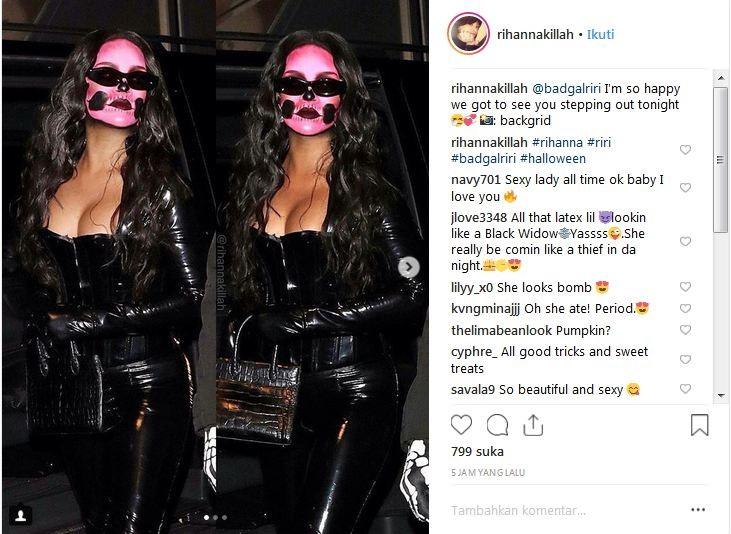 Rihanna Rayakan Hallowan [ig @rihannakillah]