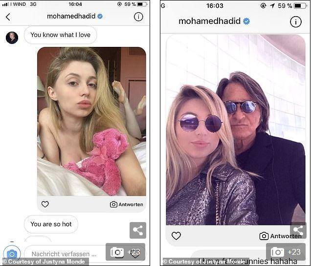 justyna monde ungkap hubungan gelap dengan mohamed hadid [courtesy @Justyna Monde]