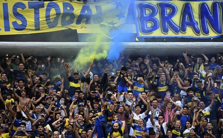 Fanatisme suporter Boca Juniors. [Juan MABROMATA / AFP]