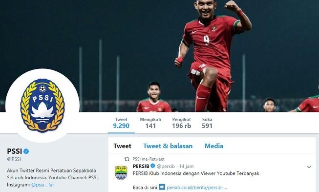 Akun resmi PSSI. [Twitter@PSSI]