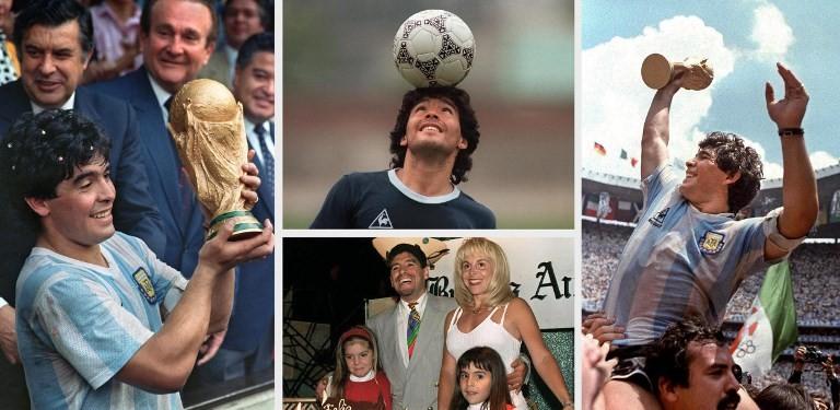 Kolase foto Diego Maradona [AFP]