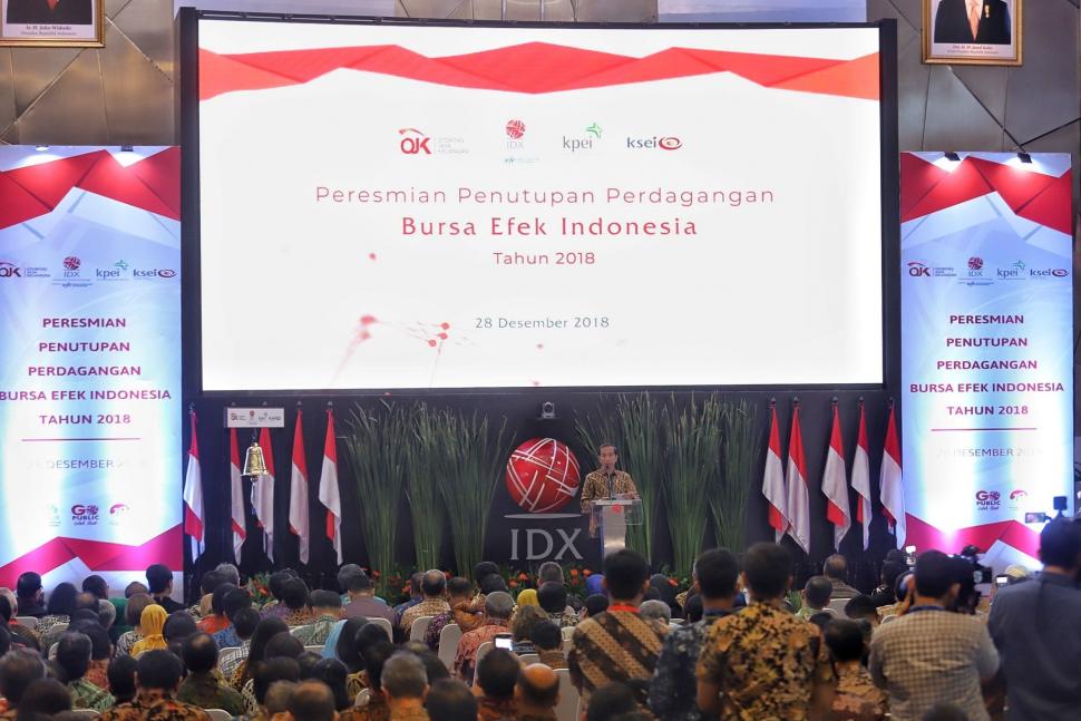 Jokowi Tutup Perdagangan Bursa 2018 Jokowi Tutup Perdagangan Bursa 2018