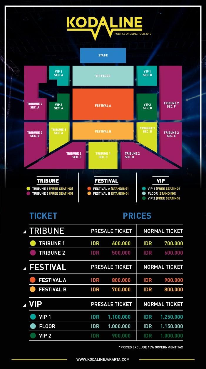 Seatplan konser Kodaline di Istora Senayan, Jakarta Pusat. [Siaran Pers]