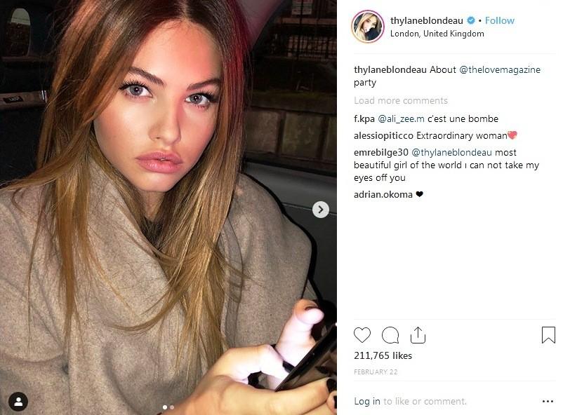 Gaya Thylane Blondeau, pemilik wajah tercantik 2018. [Akun Instagram Thylane Blondeau/capture]