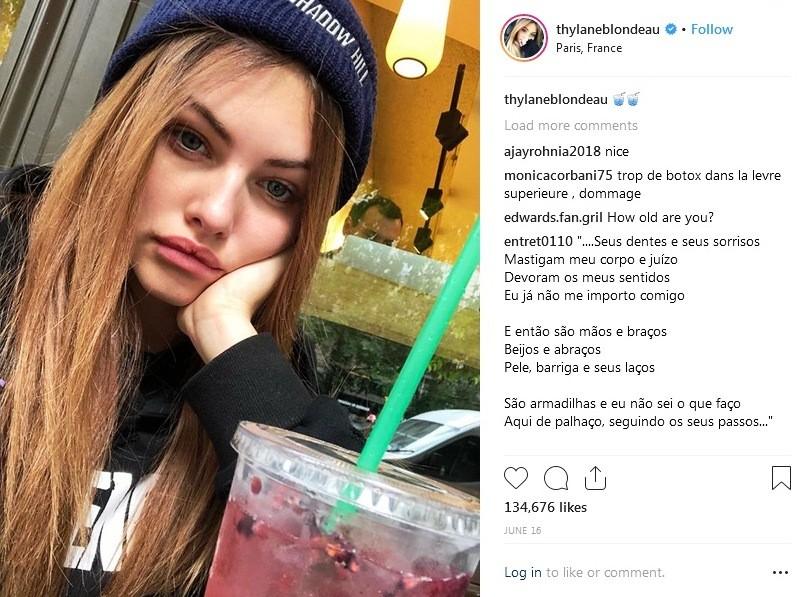 Salah satu sosok Thylane Blondeau, pemilik wajah tercantik 2018. [Akun Instagram Thylane Blondeau/capture]