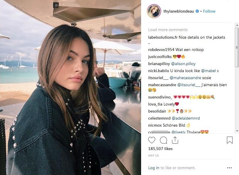 Penampilan Thylane Blondeau, pemilik wajah tercantik 2018. [Akun Instagram Thylane Blondeau/capture]