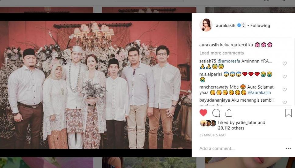 Foto pernikahan Aura Kasih. [instagram/aurakasih]