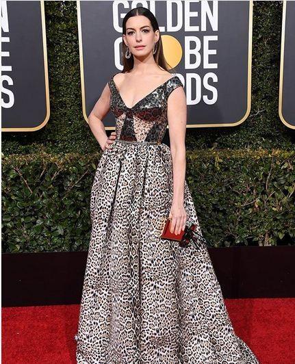 Anna Hathway di Golden Globe 2019 [ig @ednabgofficial]