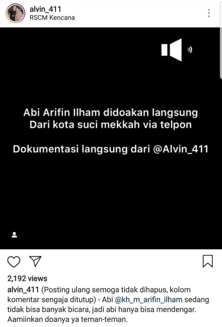 Arifin Ilham didoakan Habib Rizieq Shihab. [instagram/alvin_411]