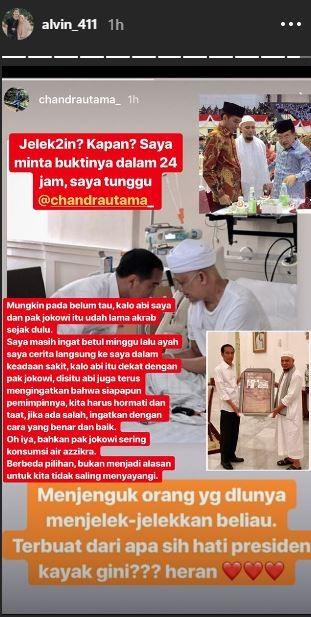 Netizen Sentil Ustaz Arifin Ilham Dijenguk Jokowi, Alvin 