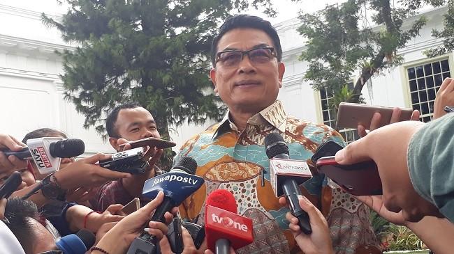 Wakil Ketua Tim Kampanye Nasional (TKN) Jokowi - Maruf Amin, Moeldoko. (Suara.com/Ummi Hadyah Saleh)