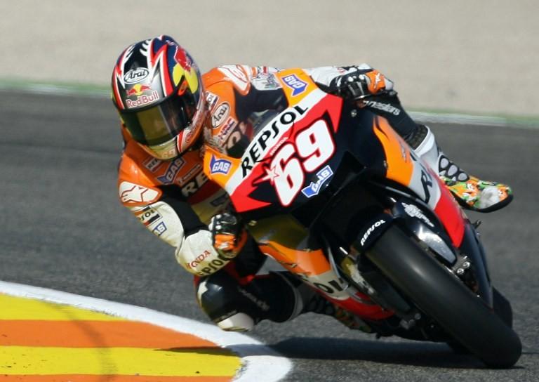 Mendiang Nicky Hayden saat memperkuat tim Repsol Honda di kancah MotoGP. [AFP/Javier Soriano]