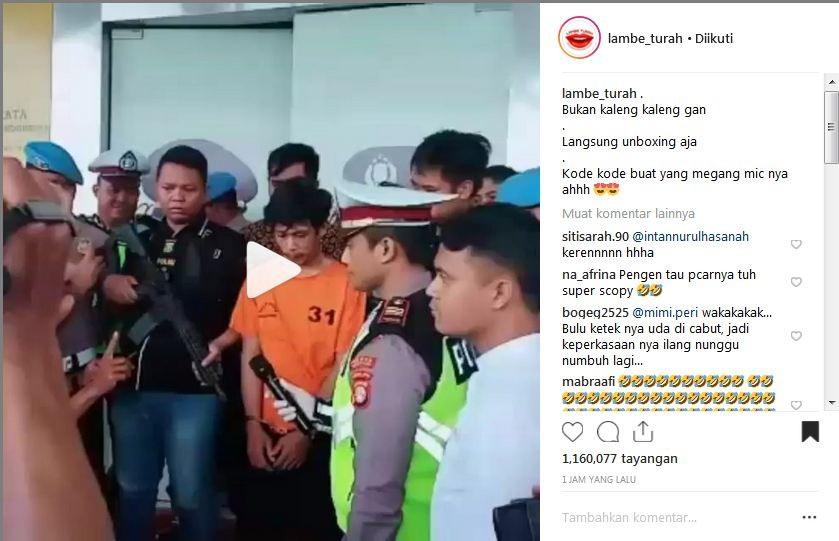 Adi, pelaku unboxing scoopy yang akhirnya ditangkap polisi [ig @lambe_turah]