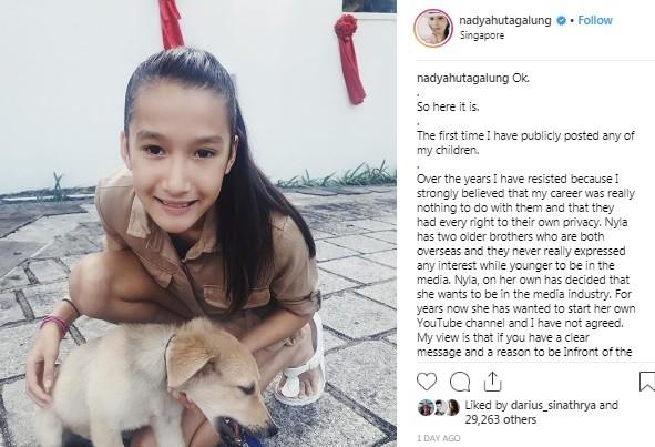 Nyla, anak artis Nadya Hutagalung. [Instagram]