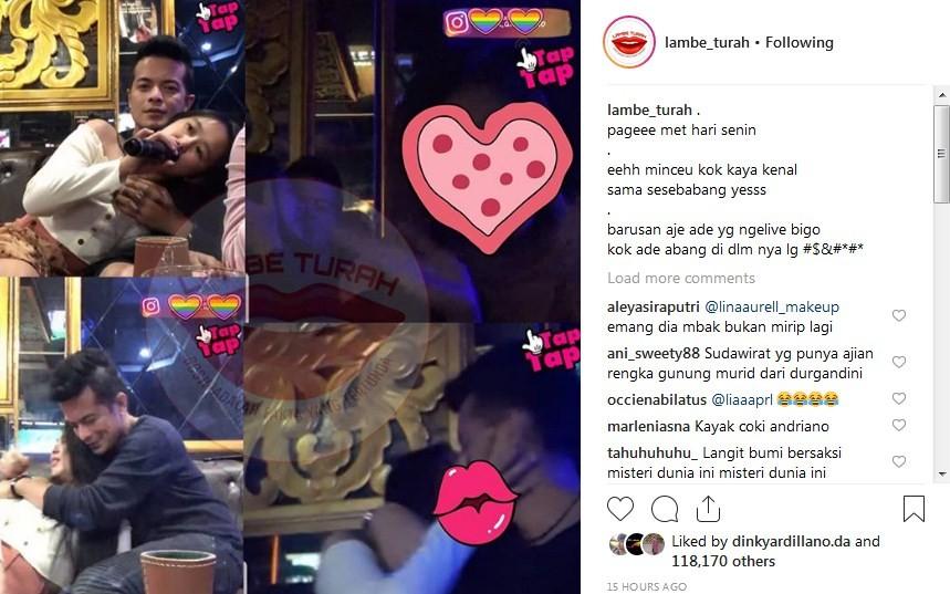 Foto Choky Andriano mesra dengan seorang perempuan beredar di Instagram gosip. (Lambe Turah)