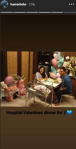 Malam Valentine Raisa dan Hamish Daud. [instagram/hamishdw]