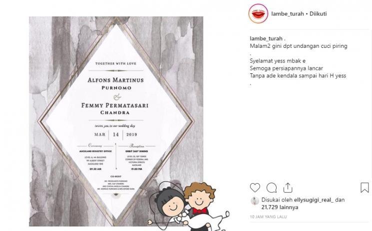 Femmy Permatasari akan segera menikah. [instagram/lambe_turah]