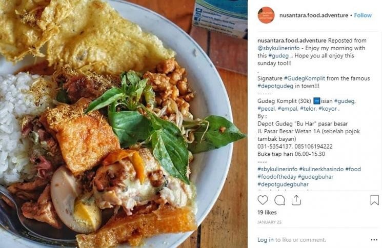 Gudeg Bu Har (Instagram Nusantara Food Adventure)