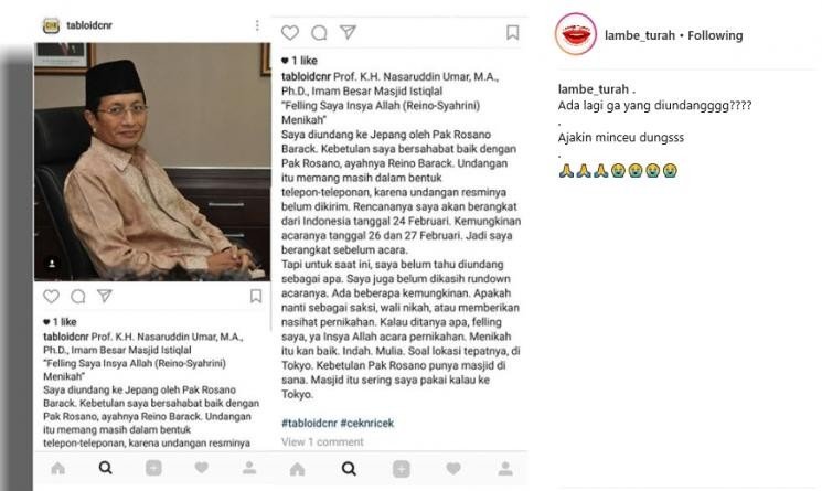  Bukti kebenaran kabar Syahrini dan Reino Barack akan menikah dalam waktu dekat. [instagram]