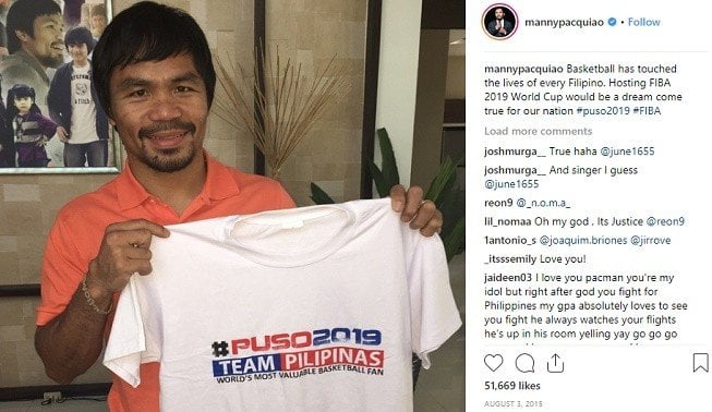 Foto asli Manny Pacquiao yang diedit terkait kampanye dukungan terhadap Imee Marcos, putri mendiang diktator Filipina Ferdinand Marcos. [Instagram@mannypacquiao]