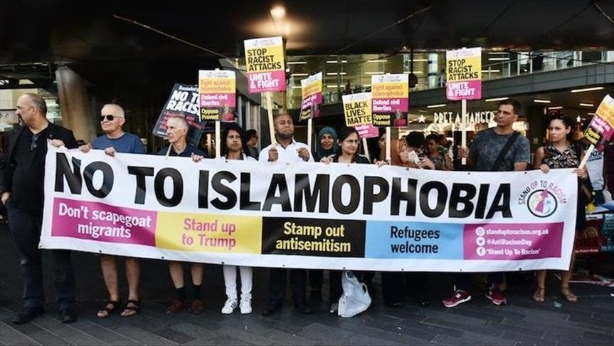 Demonstrasi menentang Islamophobia di London, Inggris. (Foto: Anadolu Agency) 