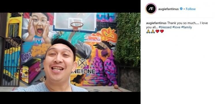 Augie Fantinus berterima kasih kepada banyak orang. [instagram/augiefantinus]