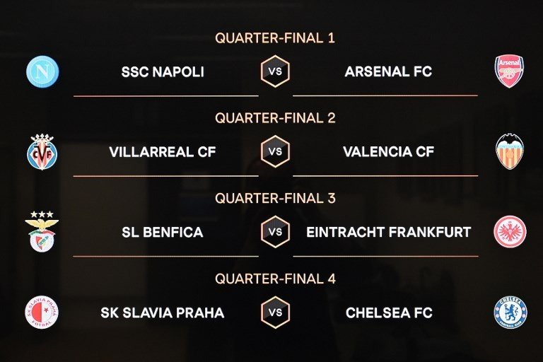 Hasil Drawing babak perempat final Liga Europa, Jumat (15/3/2019) [AFP]