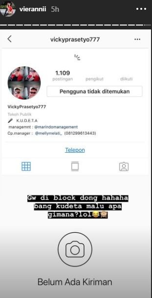 Vicky Prasetyo lontarkan pujian ke model seksi. [instagram/vieranni]