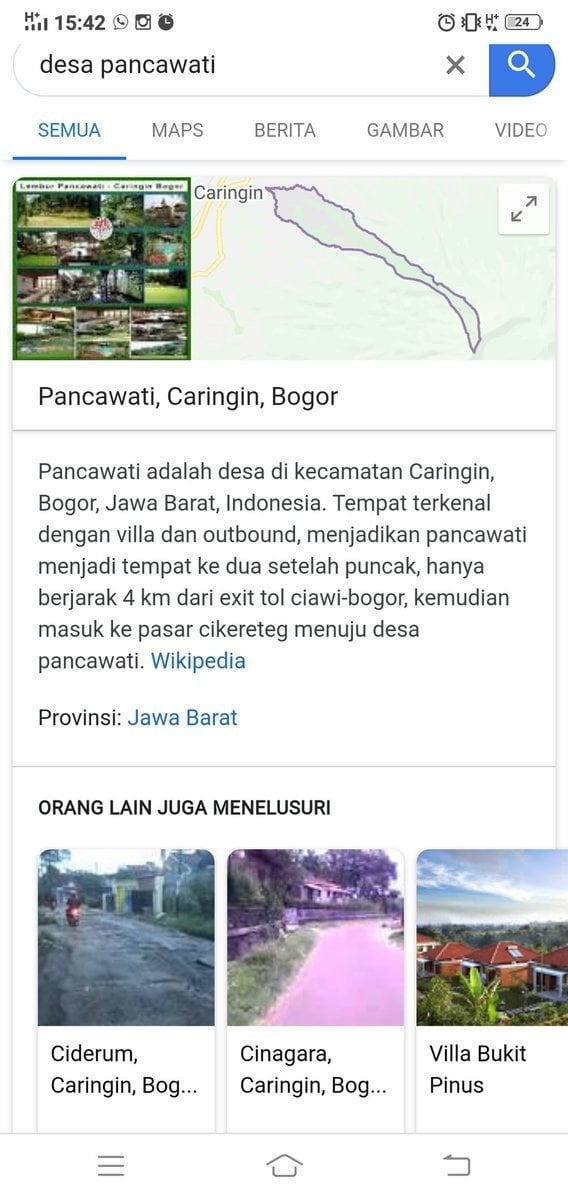 Profil Desa Pancawati. [Google]