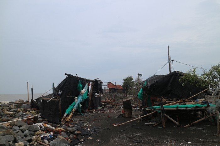 Desa Cemara jaya, Karawang, Jawa Barat, yang terancam lenyap karena abrasi. [Suara.com/Erick Tanjung]