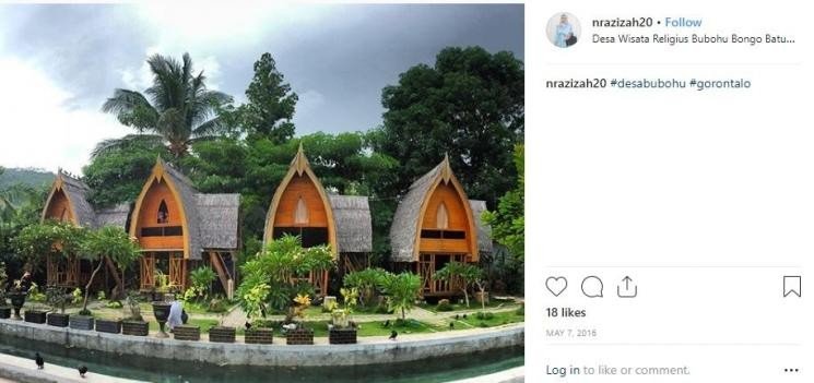 Merasakan wisata religi sambil belajar agama Islam di Desa Adat Bubohu di Gorontalo. (Instagram/Nrazizah20)