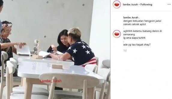 Delon Thamrin kepegok makan bareng perempuan cantik [Instagram/lambe_turah]