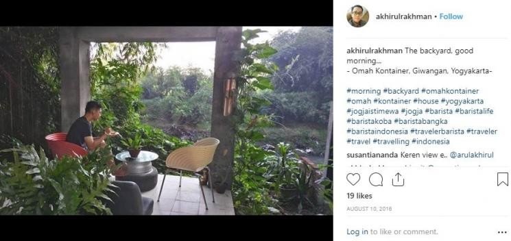 Homestay bergaya tropikal di Yogyakarta untuk melepas penat. (Dok. Instagram)