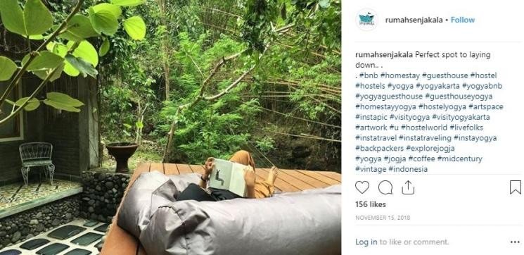 Homestay bergaya tropikal di Yogyakarta untuk melepas penat. (Dok. Instagram)