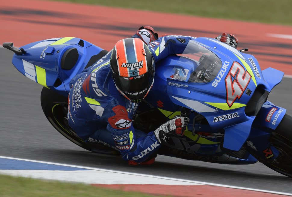 Pembalap MotoGP dari Tim Suzuki asal Spanyol, Alex Rins. [AFP/Juan Mabromata]