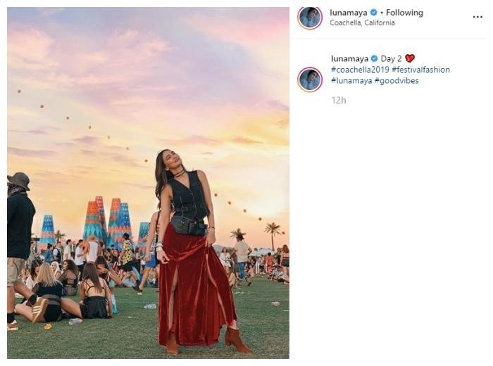 Penampilan Luna Maya di Coachella 2019. [instagram/lunamaya]