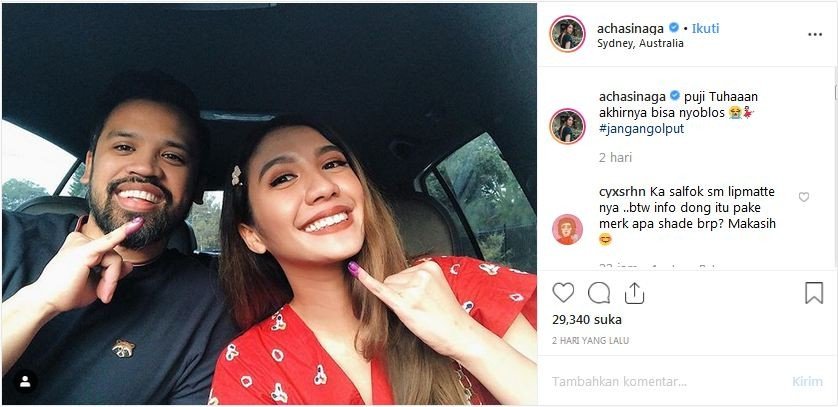 Artis nyoblos di luar negeri [instagram]