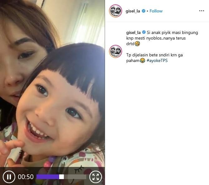 Gisella Anastasia ajak ngobrol Gempita Nora Marten soal Pemilu 2019. [instagram/gisel_la]