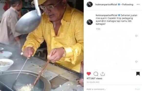 Bidik layar unggahan Hotman Paris [Instagram]