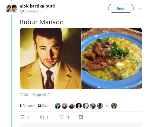 Outfit Chris Evans mirip aneka bubur. (Twitter/@elokputput)