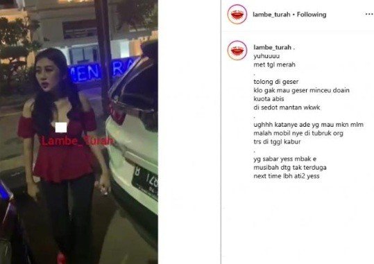 Bidik layar unggahan akun gosip lambe turah.