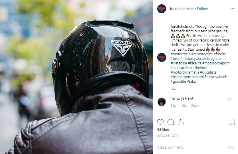 Terlihat Biasa, Helm Full Face Ini Bawa Segudang Fitur Canggih. (Instagram/forcitehelmets)