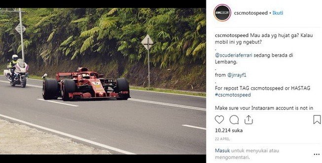Viral Mobil  Tim F1  Ferrari  Melintas di Jalanan Indonesia