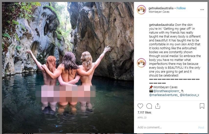 Gerakan foto liburan telanjang jadi tren di Australia (instagram.com/getnakedaustralia)